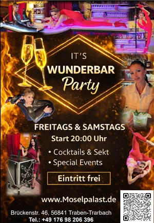 Plakat des Moselpalast Varietétheater am Brückentor, Traben-Trarbach - Mosel